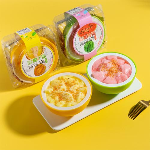 卡其诺厂家直销批发网红轻食椰子冻300g盒装果汁果冻魔芋粉可代餐